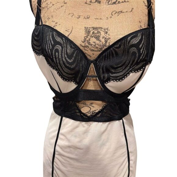 Auden Women's Multicolor Lace & Mesh Nightgown Size XL - Picture 2 of 9